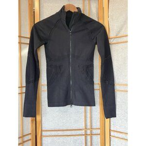 Fabletics Black Compression Fitted Full Zip Athletic Jacket XSmall, Running